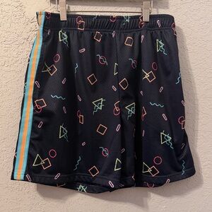 crown & ivy Swim Trunks with Neon Geometric Print size medium -H